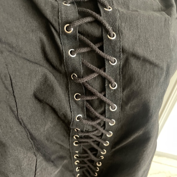 Forever 21 Plus Goth Inspired Strapless Lace-Up Mini-Dress 2XL - Picture 4 of 4